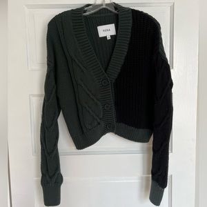 Black and green knit sweater